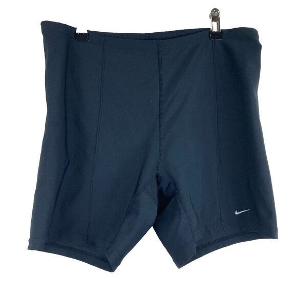 Nike Womens XL Compression Athletic Shorts Black Running Work Out Gym Black - Picture 1 of 5